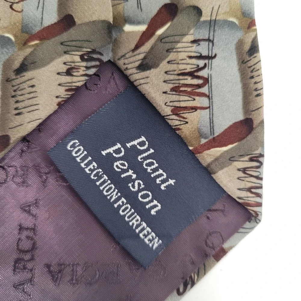 Jerry Garcia Plant Person Collection Fourteen Abstract Necktie 56x3.75 Y2K Retro